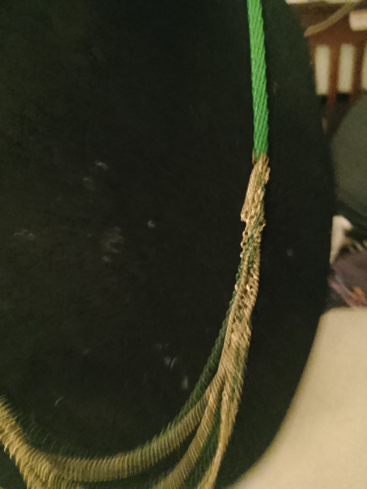 Green Gold-Tone Glass Round Beaded Multi-Strand Cable Chain Necklace Bohemian