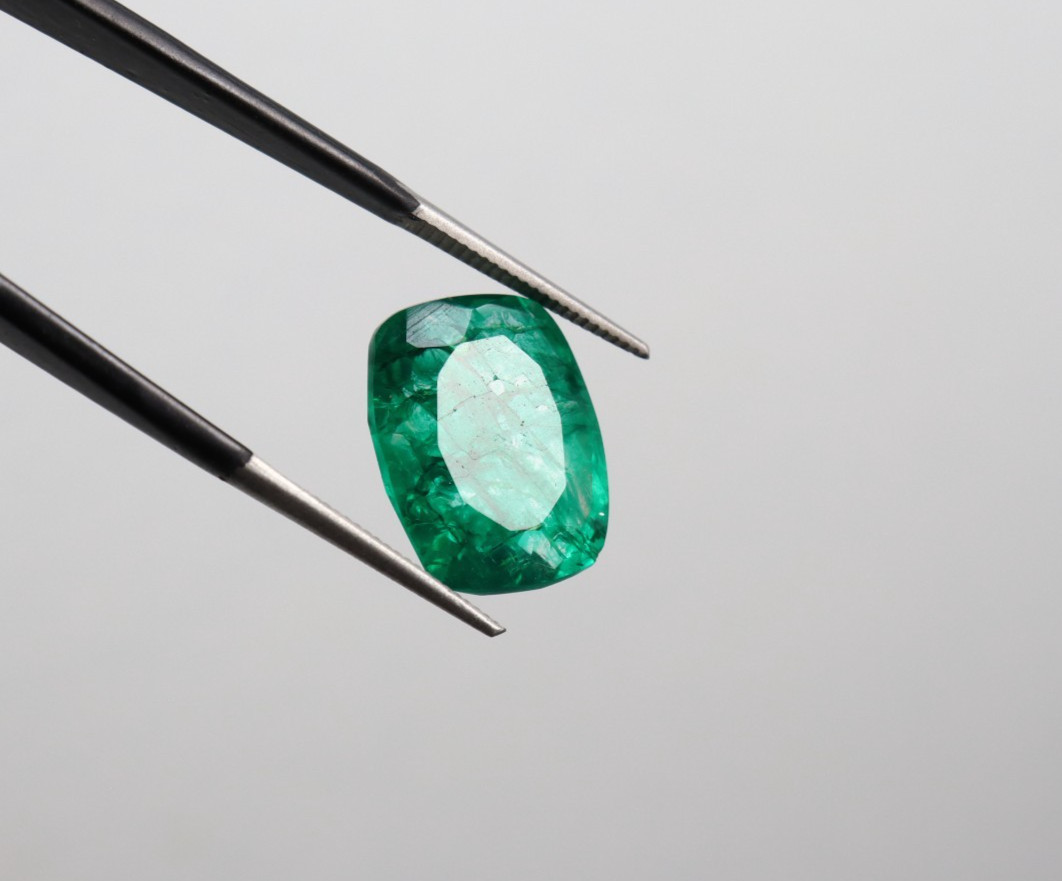 Rare Natural Green Emerald 10Ct Cushion Cut Luxury Loose Gemstone 10x8x6mm