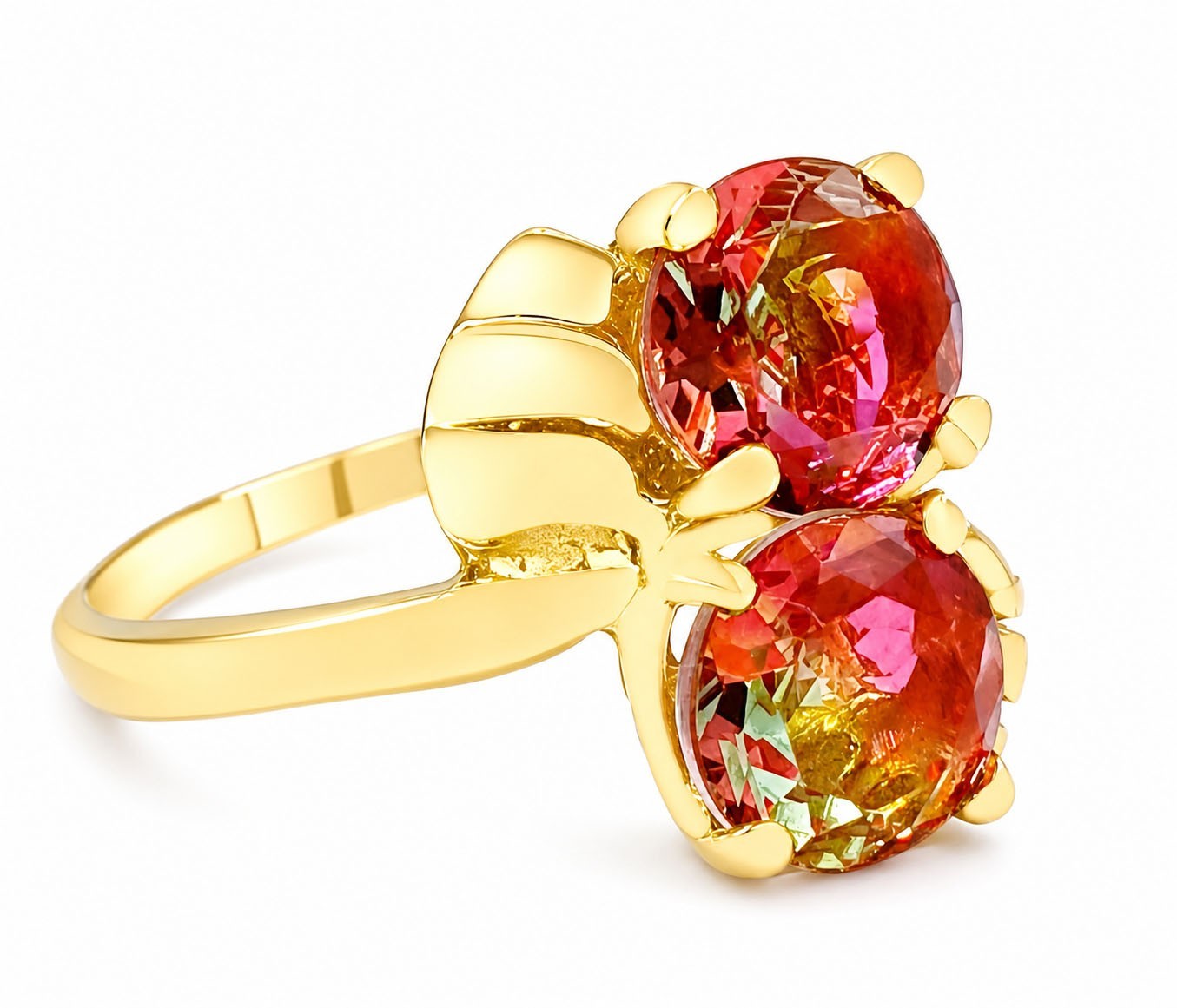 LAB CREATED 3.68 Cts TOURMALINE RING 10K SOLID YELLOW GOLD – NWT – MADE IN USA