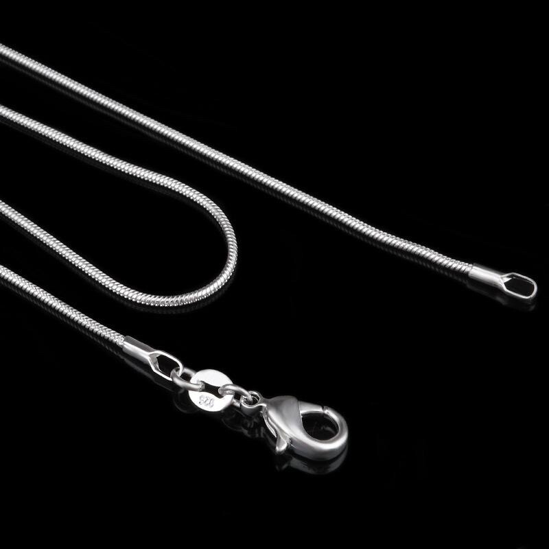 925 Sterling Silver Plated 1MM 3.5 Gram Necklace Chains Men Women Size 24″ Inch