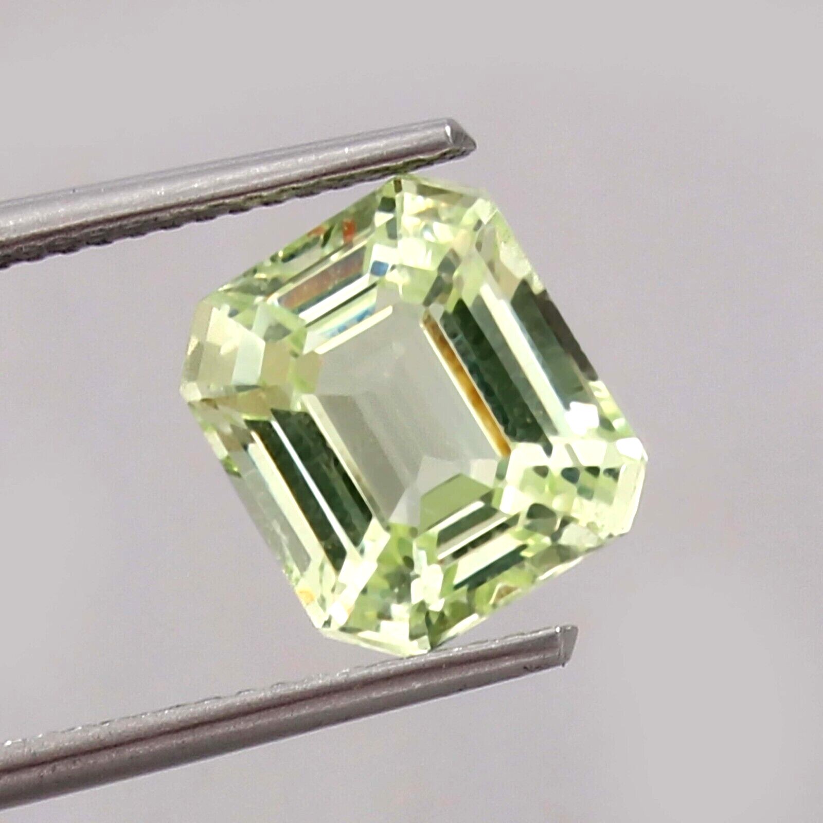 AAA Natural Flawless Green Ceylon Chrysoberyl Loose Radiant Cut Gemstone 3.80 CT