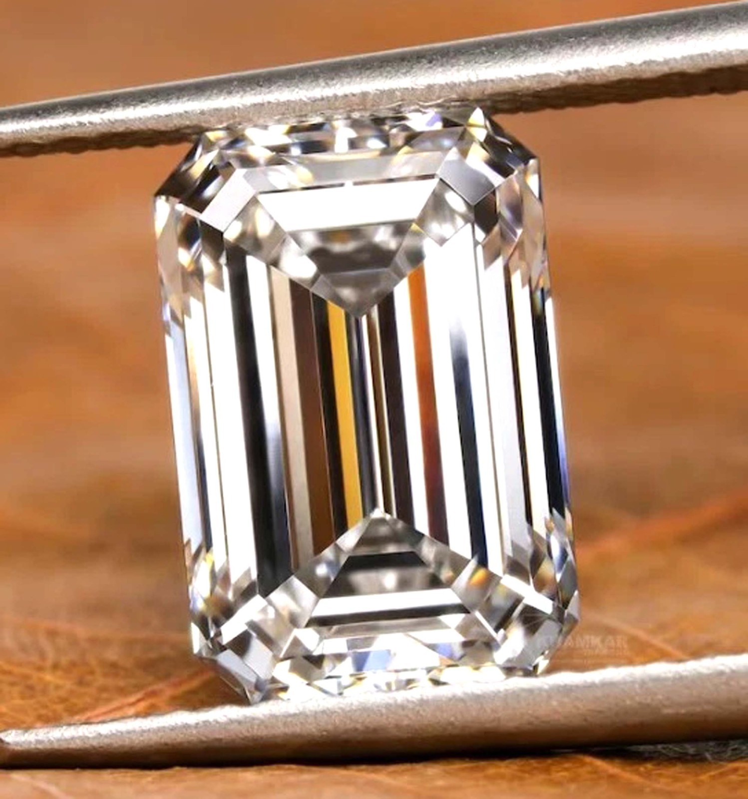 Lab Grown 3 Ct D Color White Diamond Emerald Cut VVS1 11 X 7 IGL Gemstone 6FHI