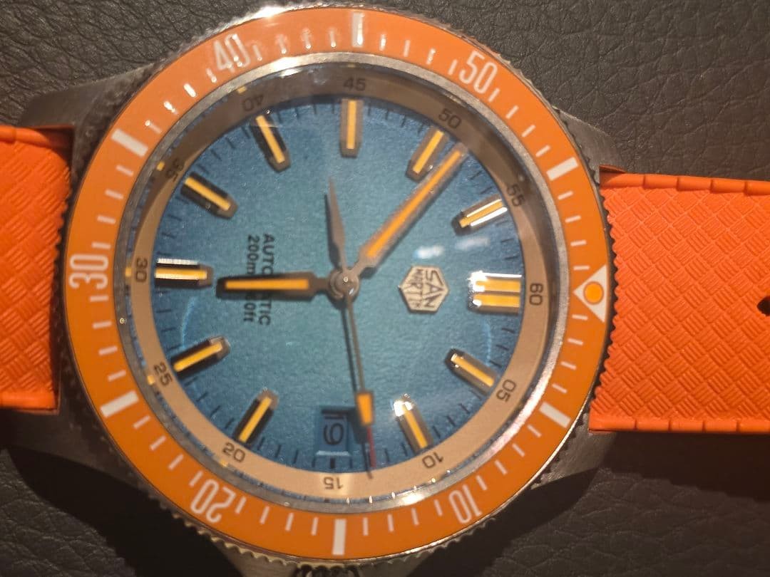 San Martin SN0118-G Automatic NH35 40mm Ceramic Bezel Wristwatch Near Mint
