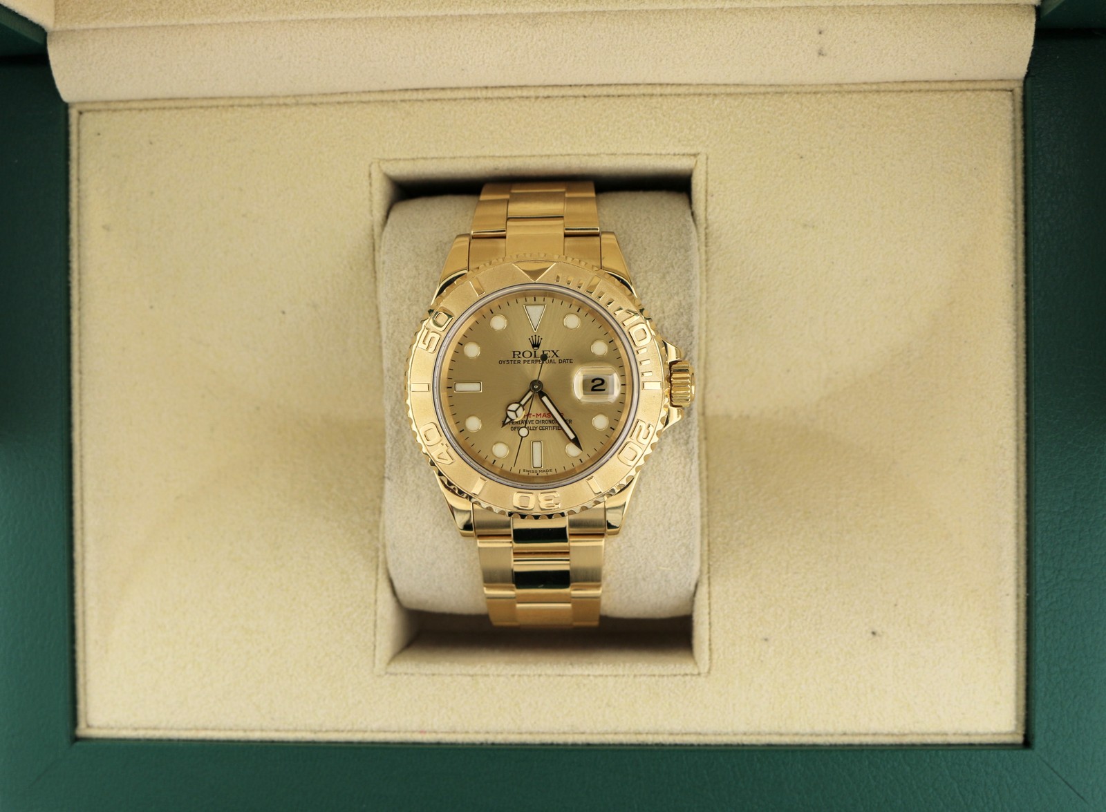 1995 Rolex Yacht-Master 16628 Champagne Dial 18kt Oyster No Papers 40mm