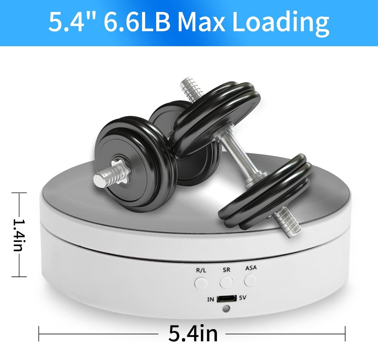360° Electric Motorized Rotating Display Stand Jewelry Photography Show Holder