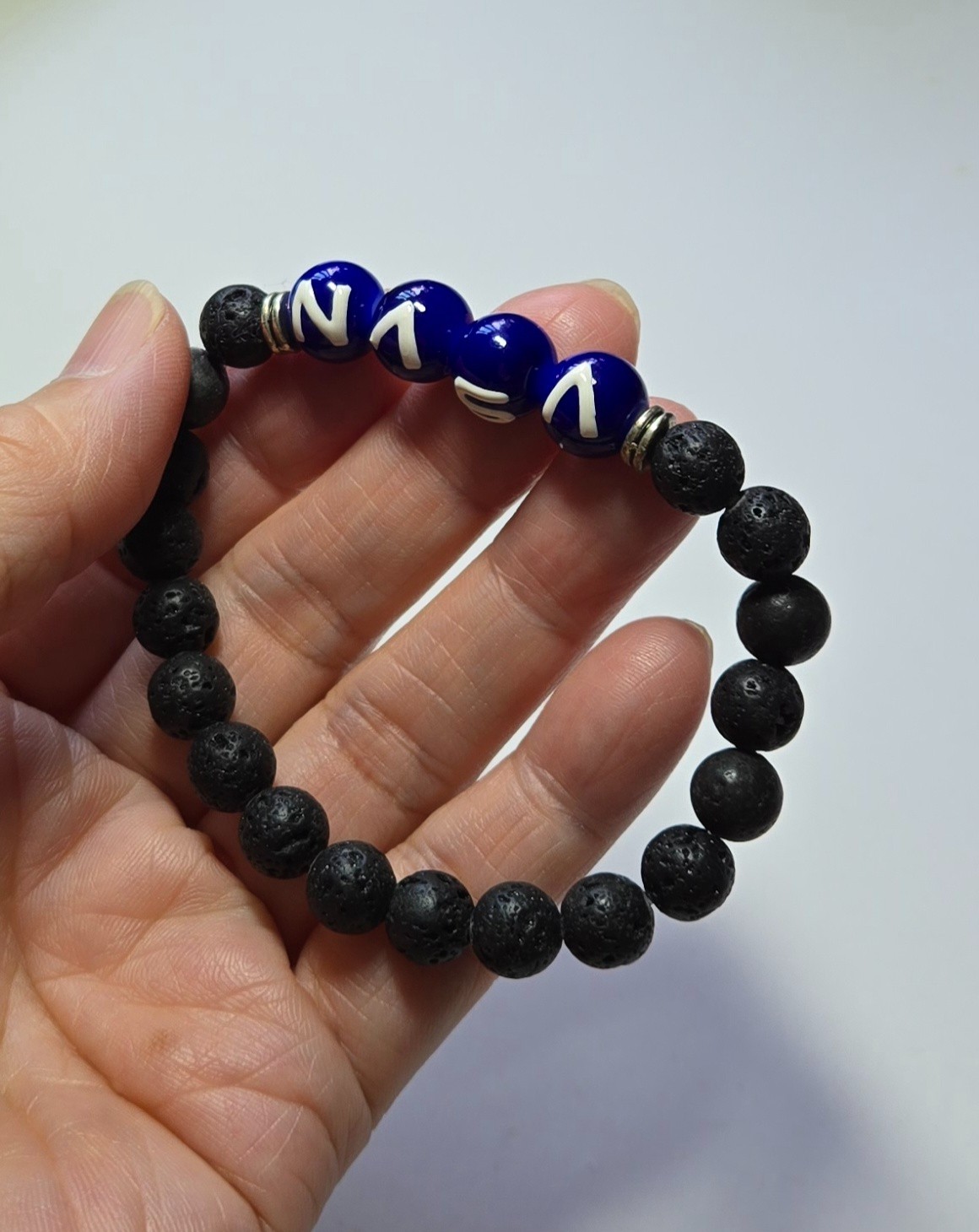 NASA Bracelet Astrology Science Fan Handmade Lava Beaded Stretch Bracelet