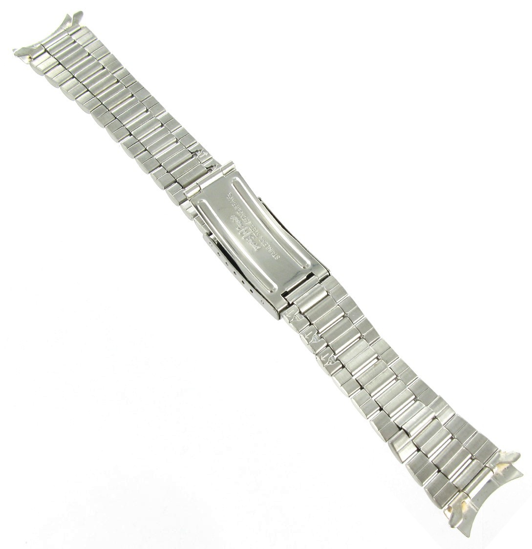 20mm Speidel Silver Stainless Steel Mens Deployment Buckle Watch Band 1670/00