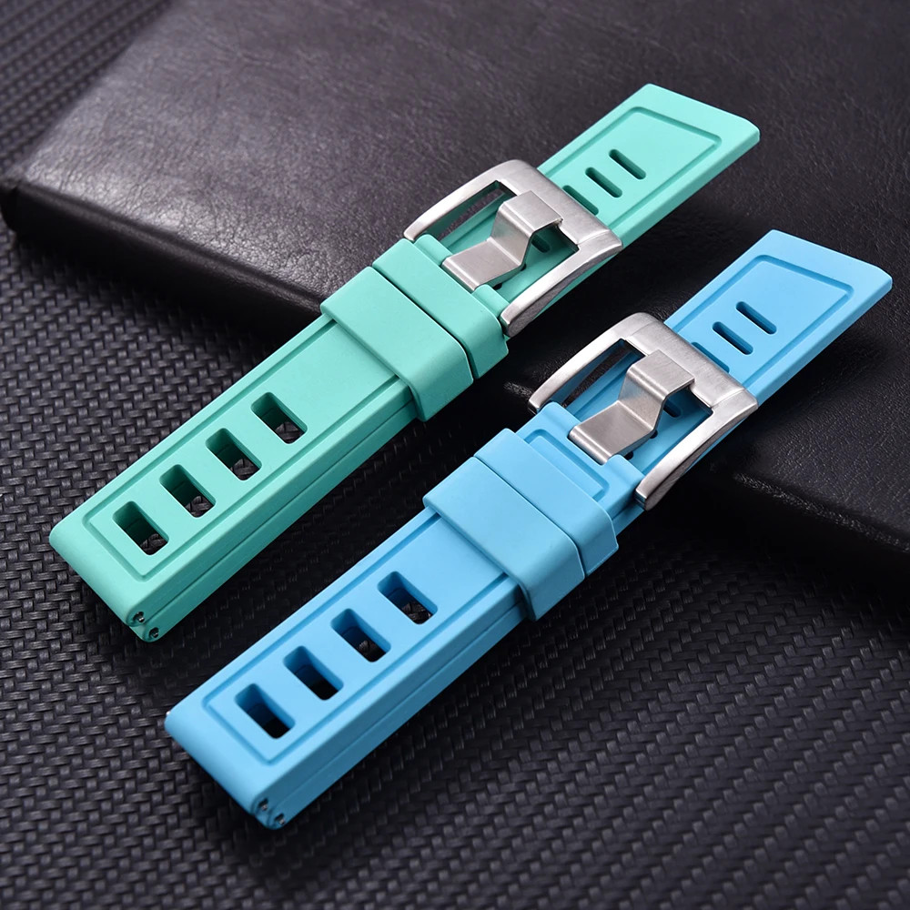FKM Rubber Watch Strap Quick Release Waterproof Diving Watches Band 20mm/22mm