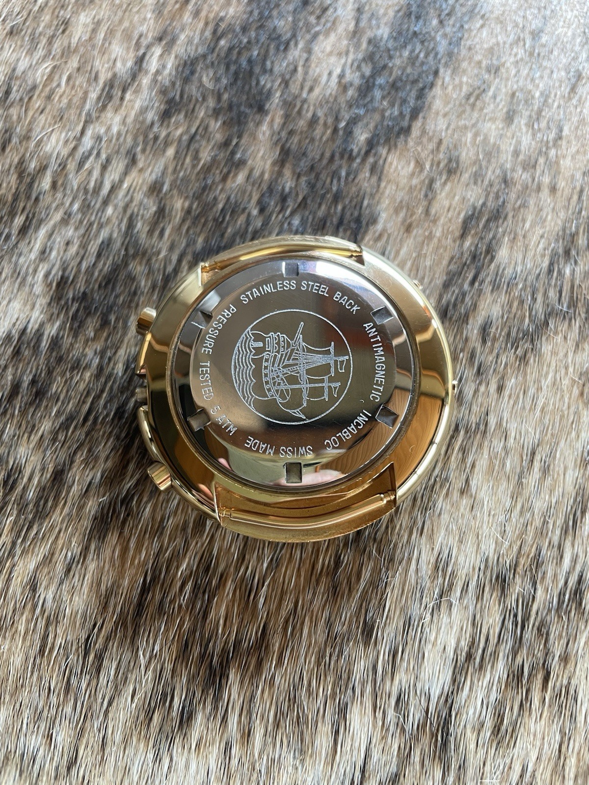 Vintage Wakmann Valjoux 88 Moonphase Chronograph Jules Jurgensen + NOS Case
