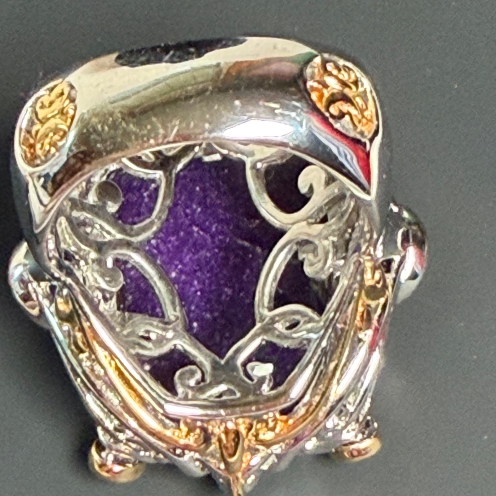 Michael Valitutti Gems en Vogue 925 Sugilite Amethyst Ring Sz 7 Sterling Silver
