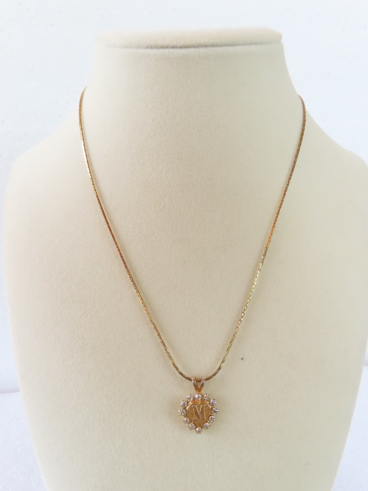 M letter gold toned necklace, M Name or Mom necklace, mothers day necklace