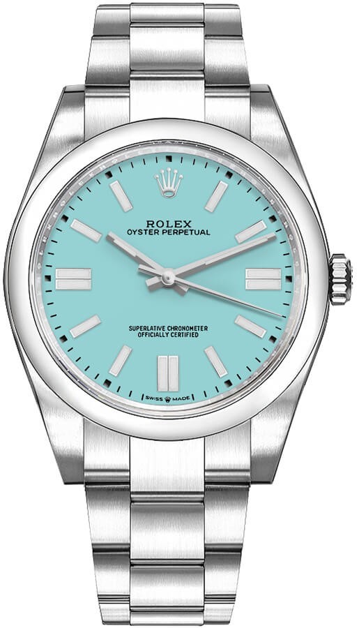 Rolex Oyster Perpetual 124300 Turquoise Dial Stainless Steel 41mm Men’s Watch