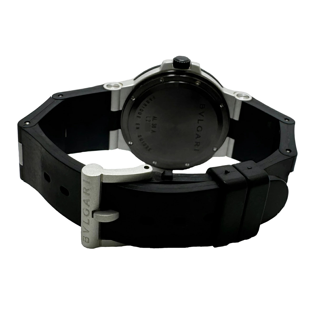 Used BVLGARI aluminum AL38A automatic date Wrist watch Men Automatic