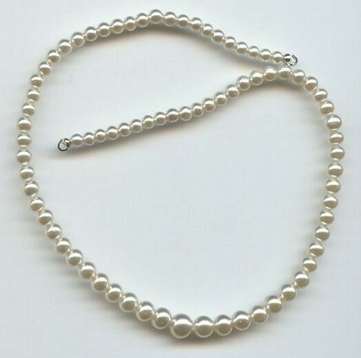 6 VINTAGE JAPAN PEARL BEAD GRADUATED 11″ SECTIONS 571a