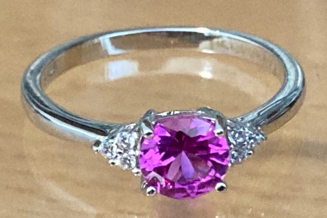 Sapphire & Ruby Rings Solid Silver 14k Gold or Rhodium Finish Sizes 6 to 10 US