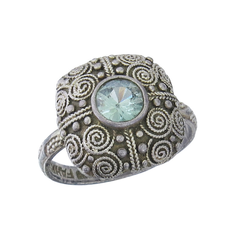 Theodor Fahrner Ring Colored Stone 925 Silver Retro