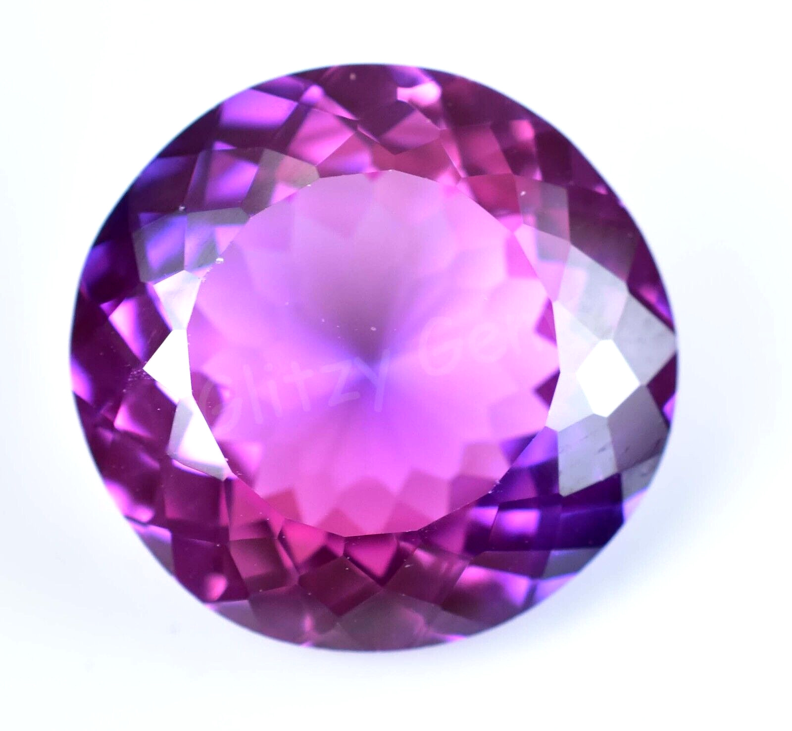 Natural Boysenberry Sapphire 20.60 Ct Round Certified Flawless Loose Gemstone
