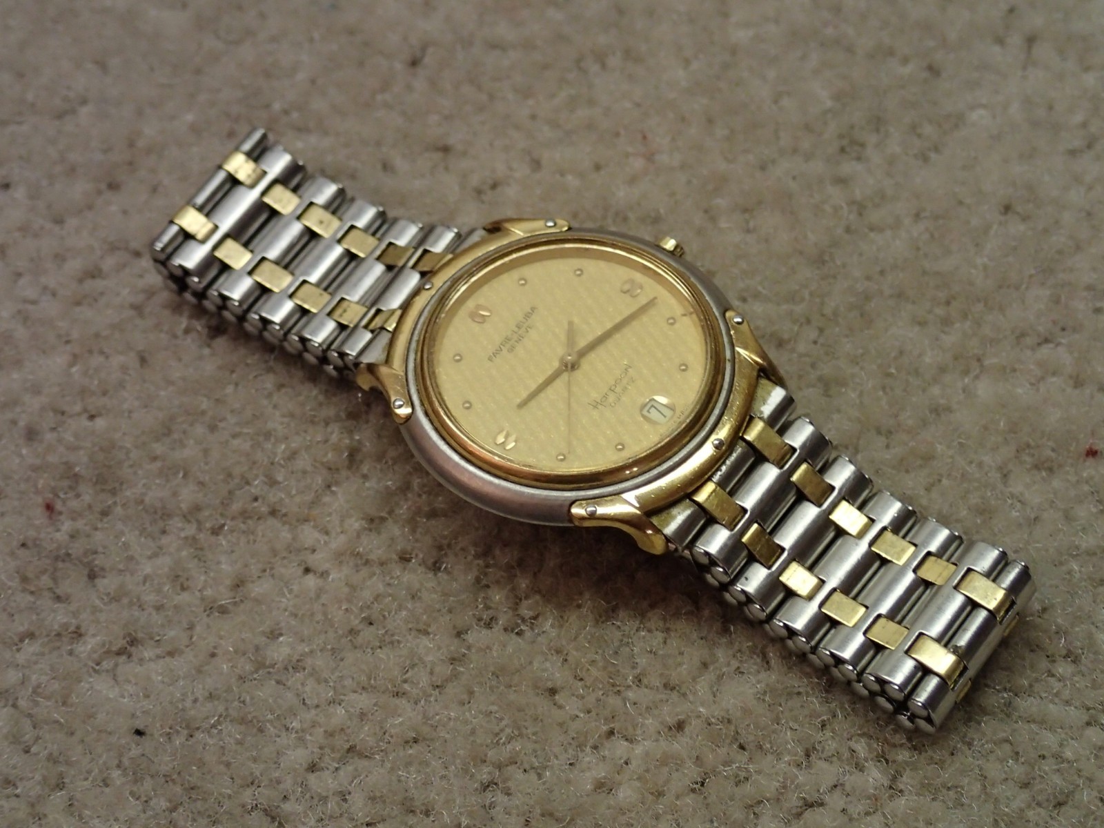 Favre Leuba Vintage Harpoon Quartz Watch Swiss Estate Item Not Working Project