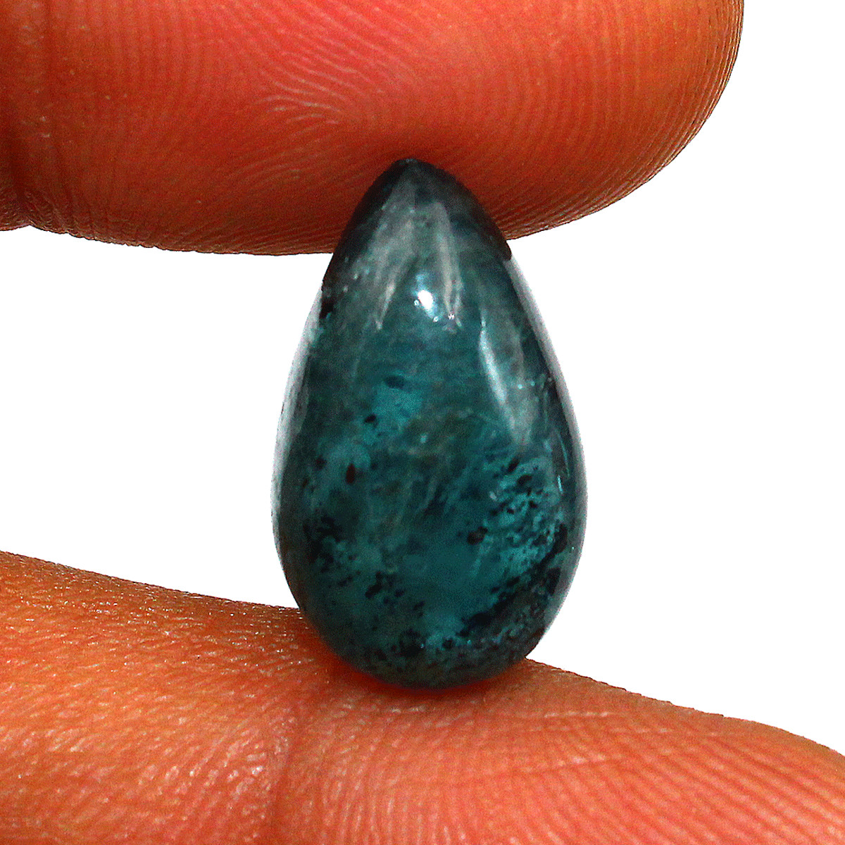 5 PC Natural Flashy Teal Moss Kyanite Untreated 15.4mm-18.5mm Cabochon Gemstones