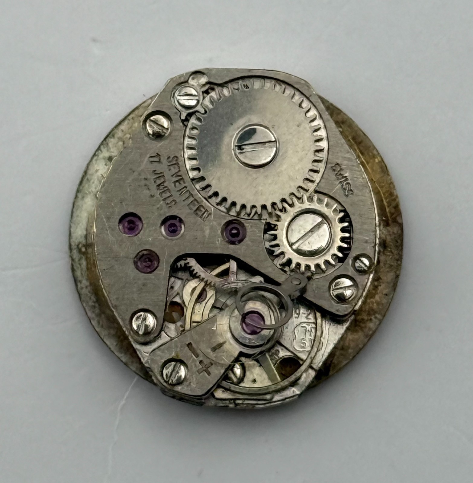 FHF 69-21 Watch Movement Ingersoll Swiss 17 Jewels Manual Wind Parts 15.3mm