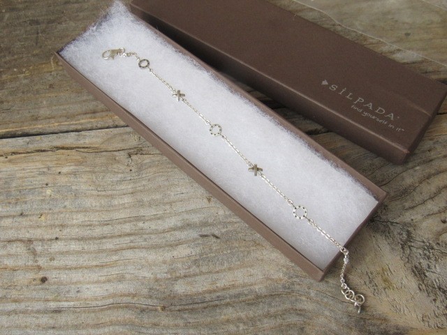 NEW SILPADA A2173 Sterling Silver X0 Hugs & Kisses Ankle Bracelet 9.5in A 2173