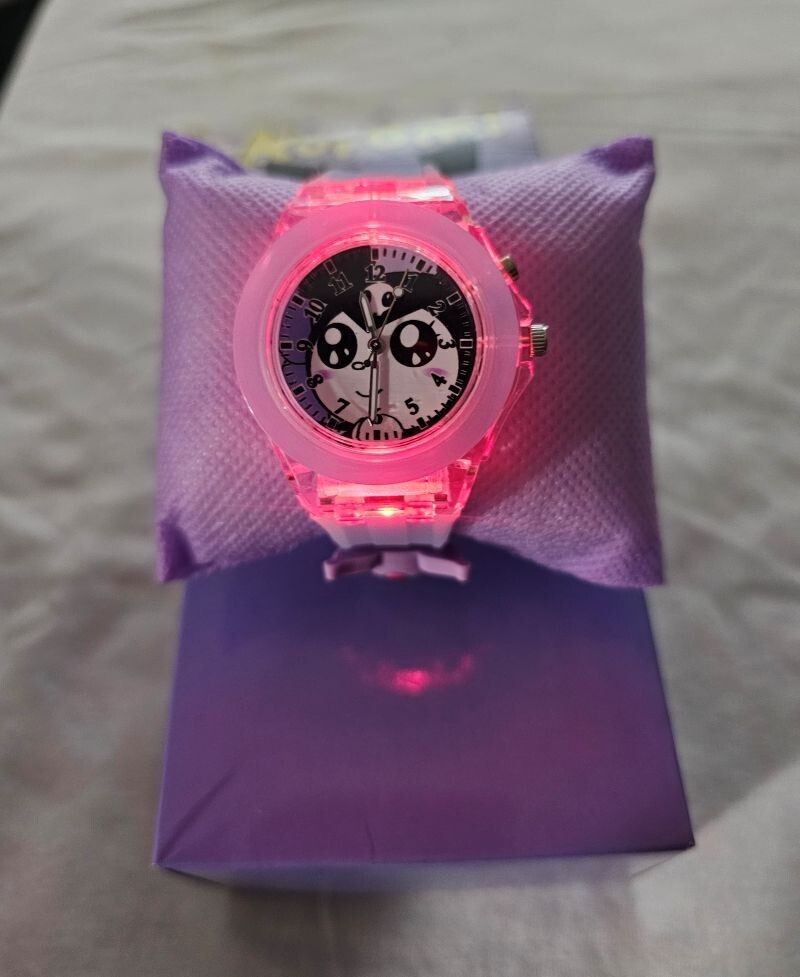Kuromi Light Up Analog Kids purple Watch with Silicone Band