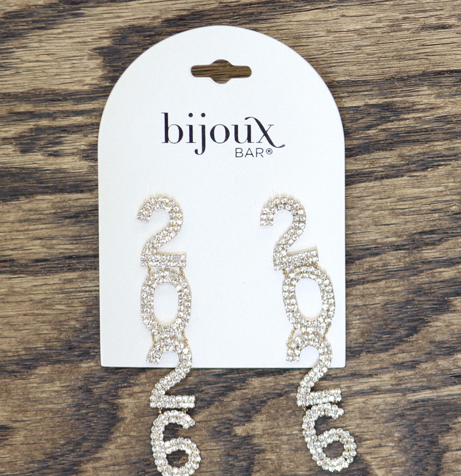 Bijoux Bar Fashion Dangly 2026 Rhinestone Post Earrings Gold / Silver Gray 3″