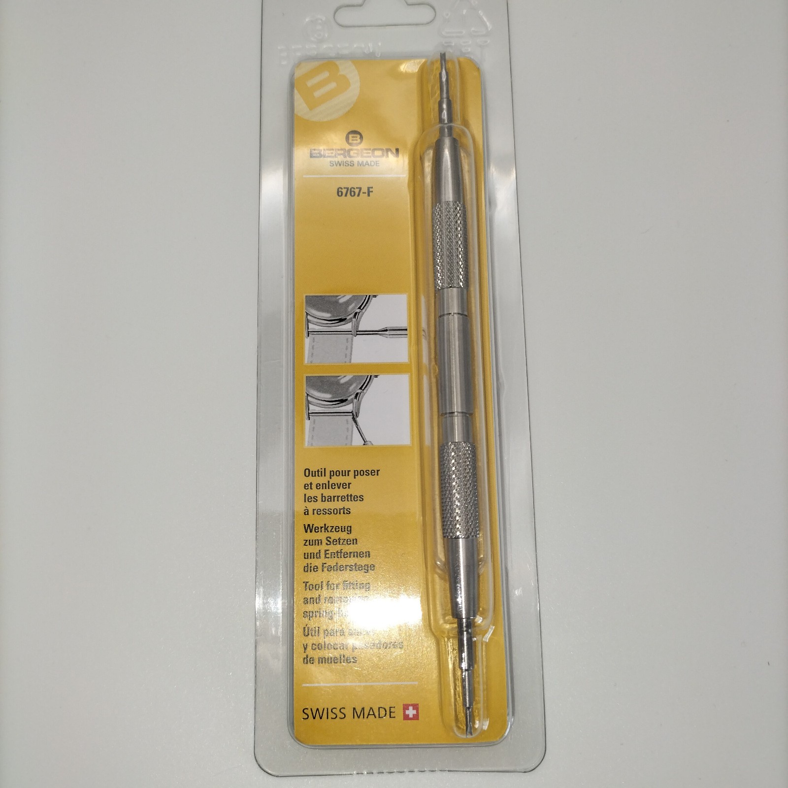 Bergeon 6767-F Watch Band Tool Fine Swiss made Spring Bar Tool tempered steel