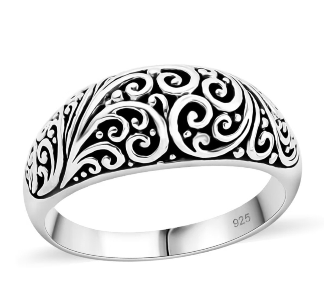 Bali Legacy Filigree Ring in Sterling Silver (Size9.0) 5 Grams STS 925