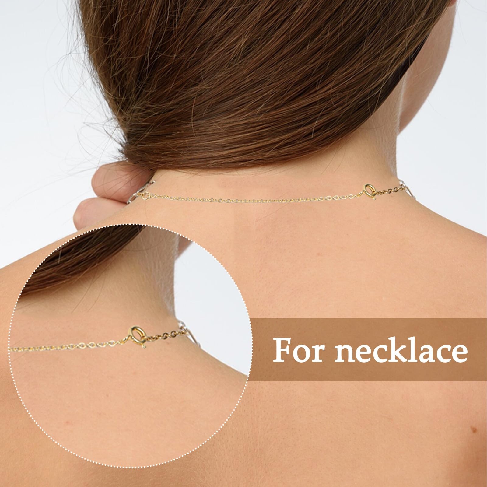 12 Pcs Gold and Silver Plated Necklace Extenders for Necklaces Ankle Bracelet…