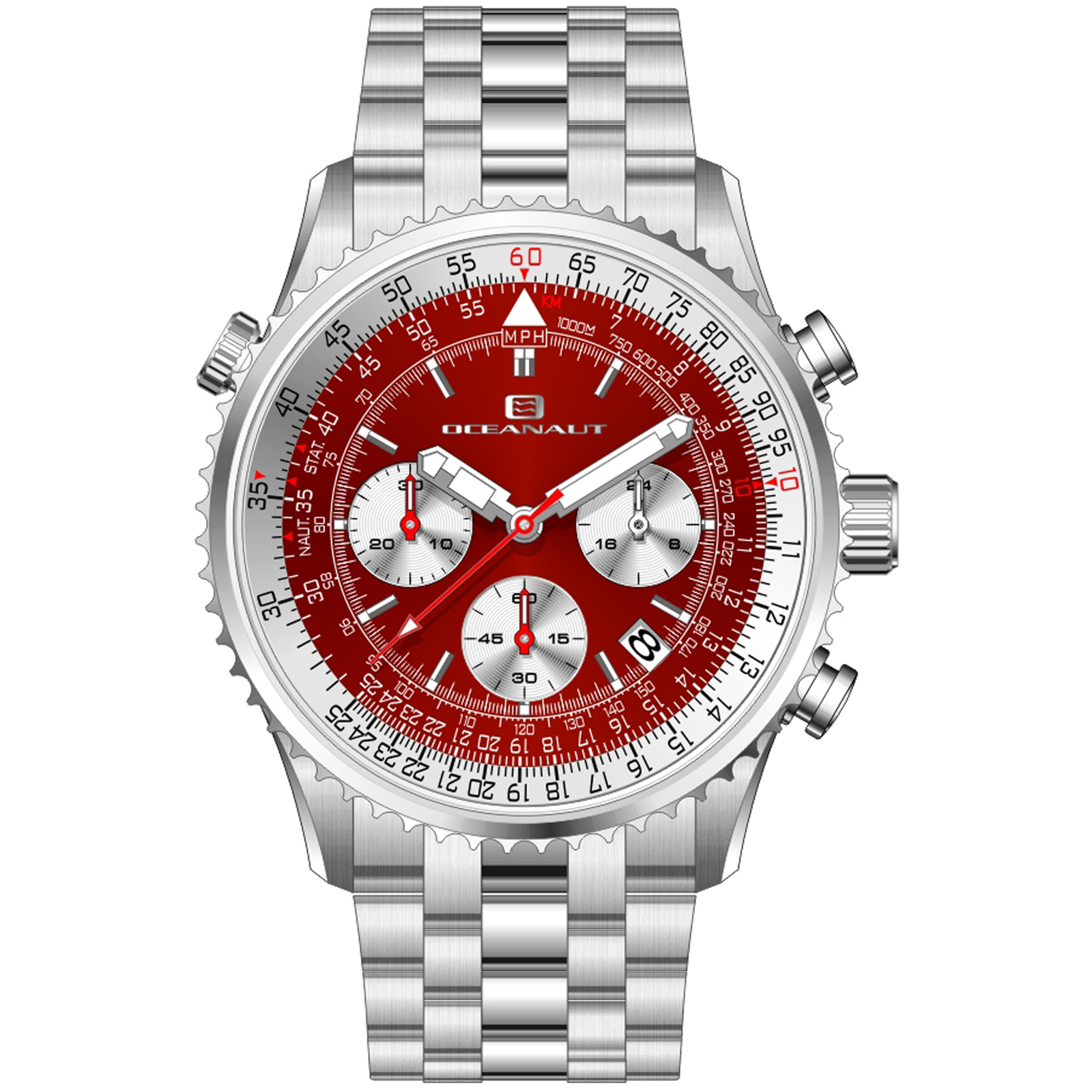 Oceanaut Men’s Flight Red Dial Watch – OC0124