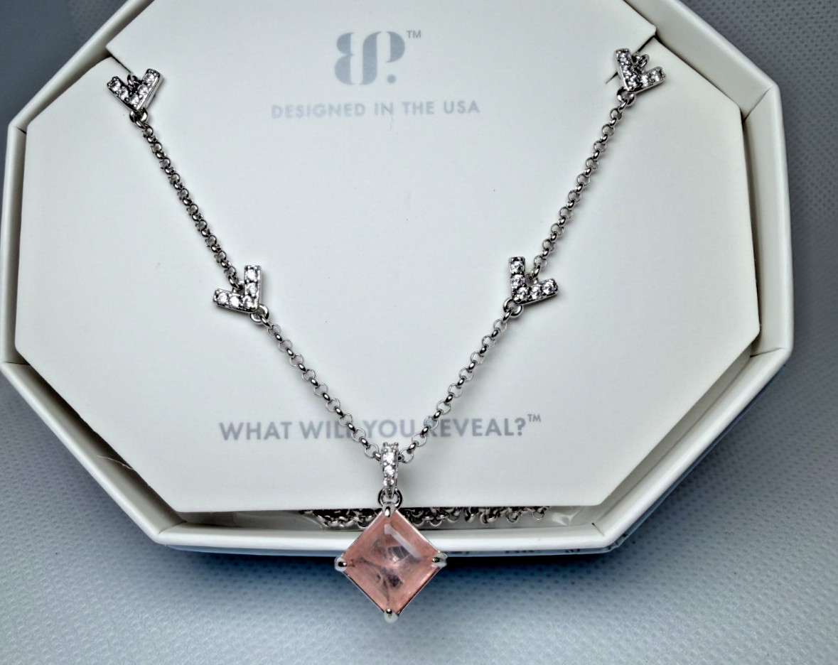 Bomb Party Necklace – NK40660 A Floral Dream – Morganite Genuine Quartz