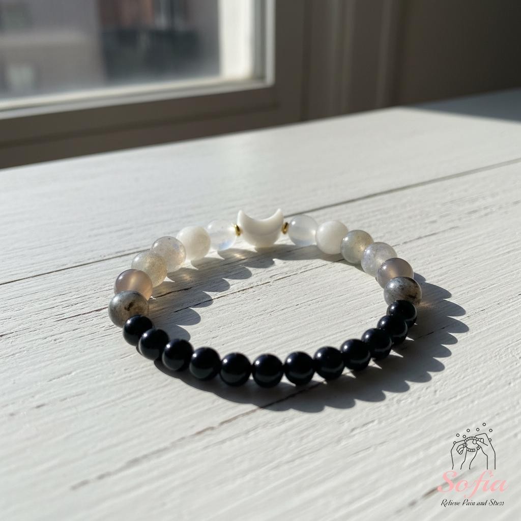 Moon Phase Crystal Bracelet Healing Gemstone Jewelry Gift Free US Shipping