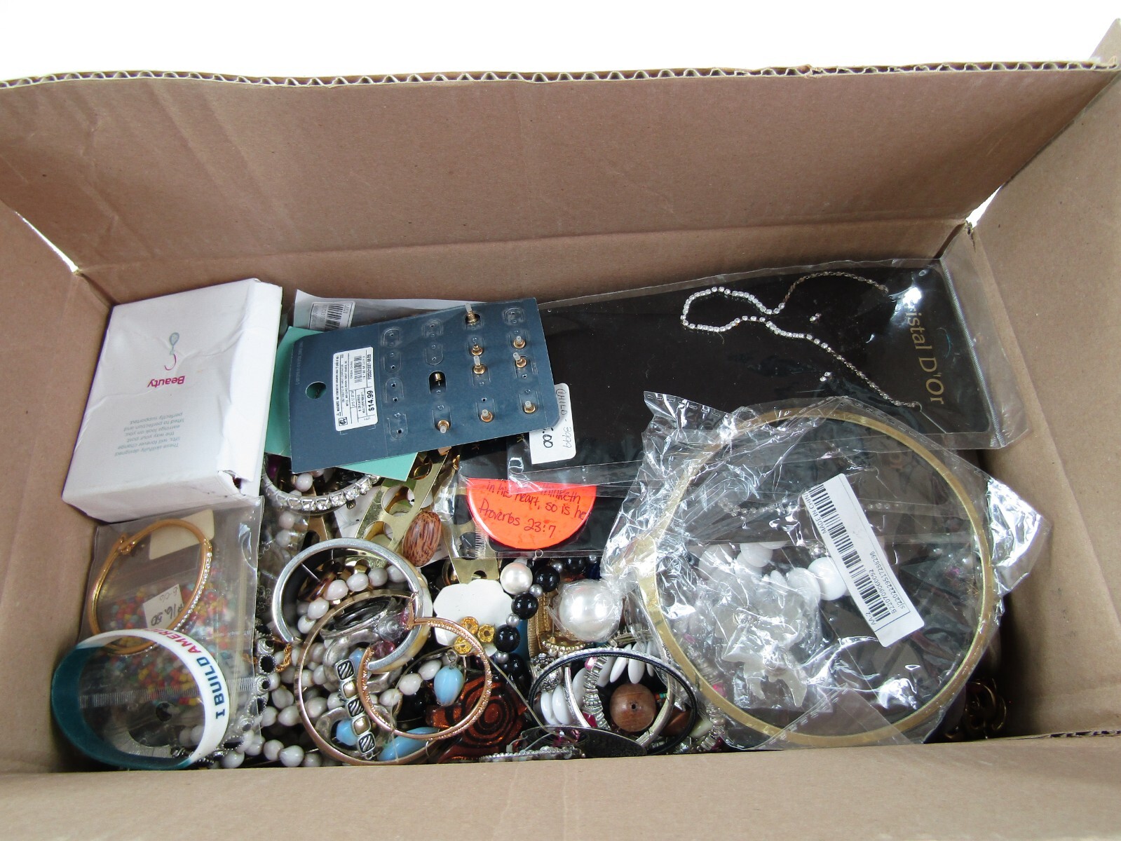 Jewelry Necklaces Earrings Studs Hoops Dangle Rings Bracelets Pins Mixed Lot