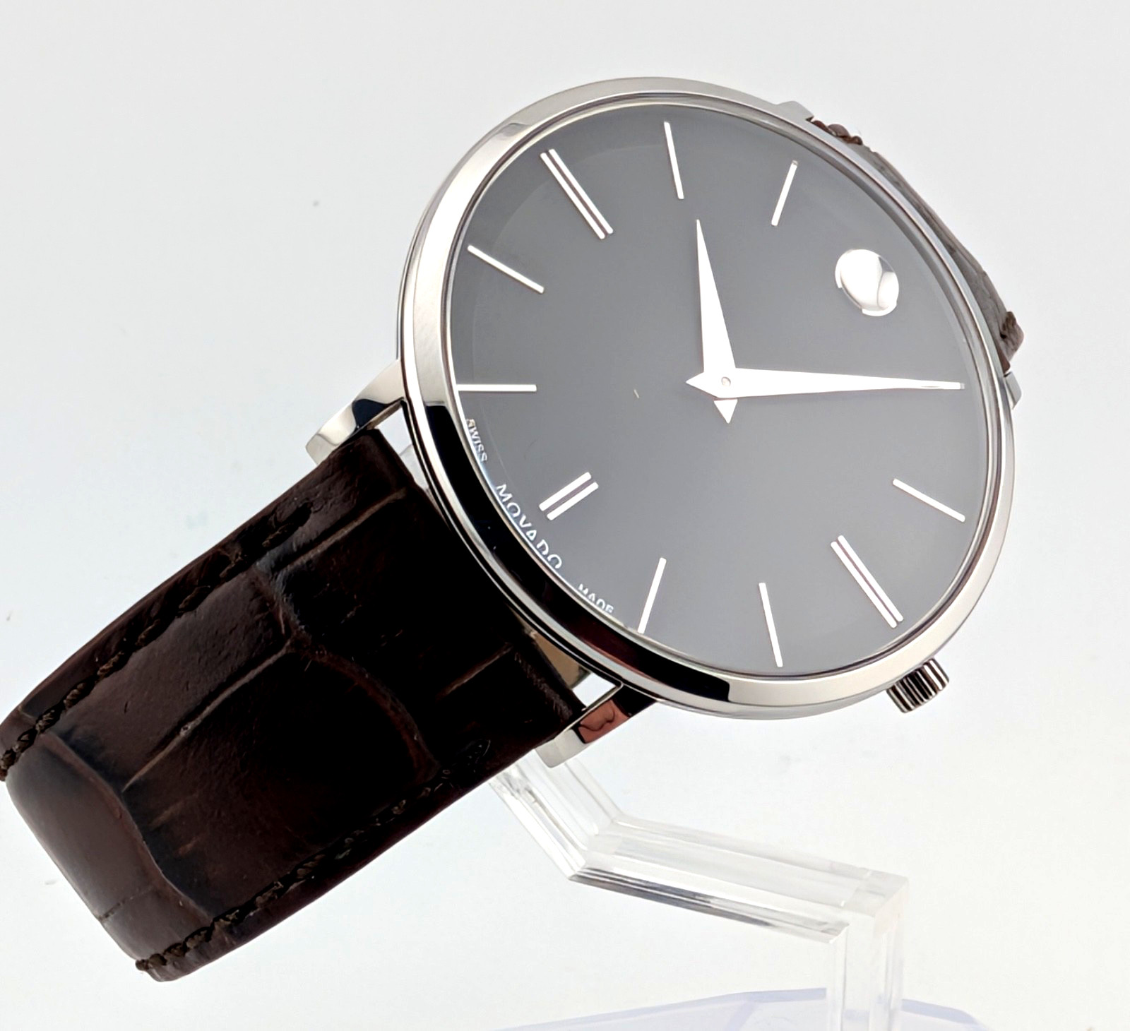 Movado Men’s Ultra-Slim Modern 47 Stainless Steel W/Blk Dial #65.1.14.1395