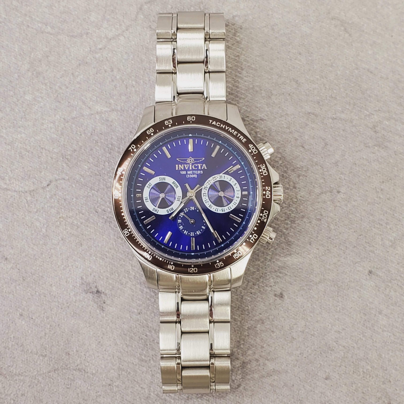 Rare Invicta Watch Model 2902 Tachymetre Limited Edition – 3 Slot Case Rose Gold
