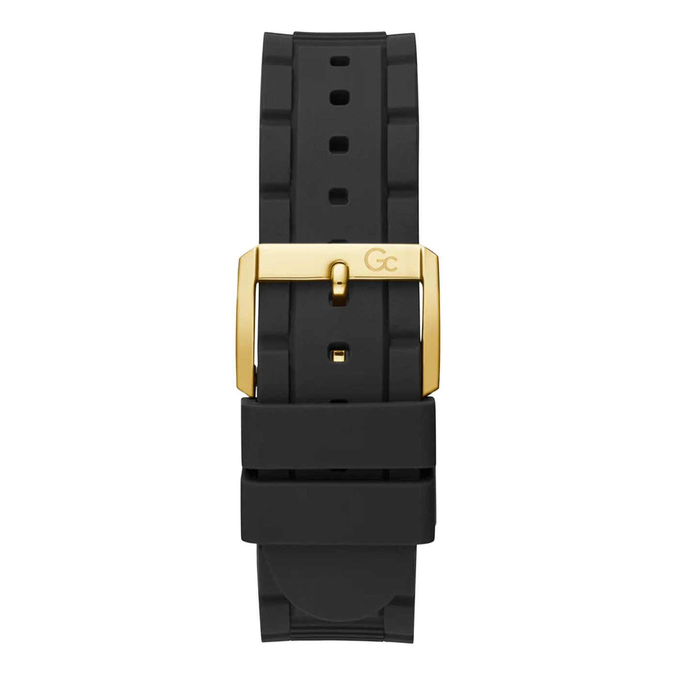 Gc Gents Force Black Silicone Strap 44mm Dress Watch Y69005G2MF