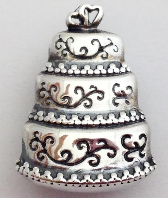 Lori Bonn Bons “Let Them Eat Cake” Slide Charm 212173 Sterling Silver, New