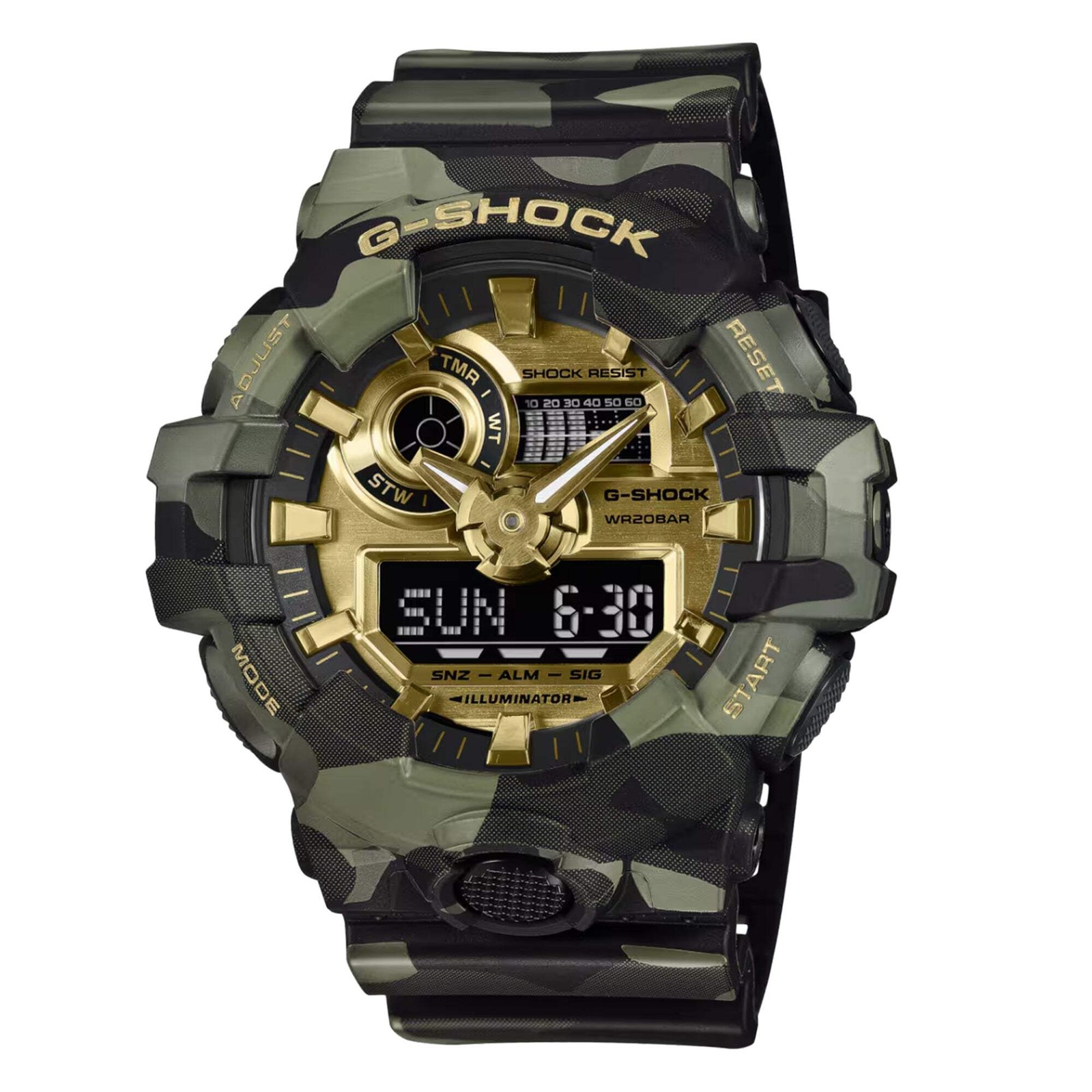 Casio G-Shock GA-700 Series Analog & Digital Gold Dial Watch