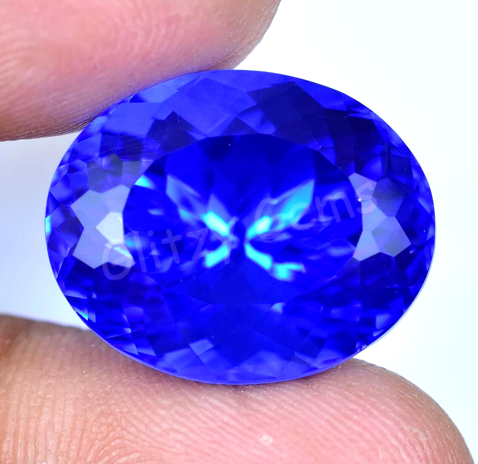 21.25 Ct Natural Rare Lustrous Blue Tanzanite Oval Certified Rare Loose Gemstone