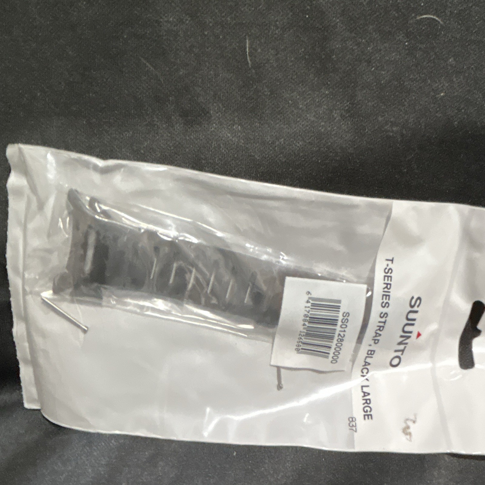 Suunto T-Series Two-Piece Rubber Wristwatch Band Strap Black Large SS012800000