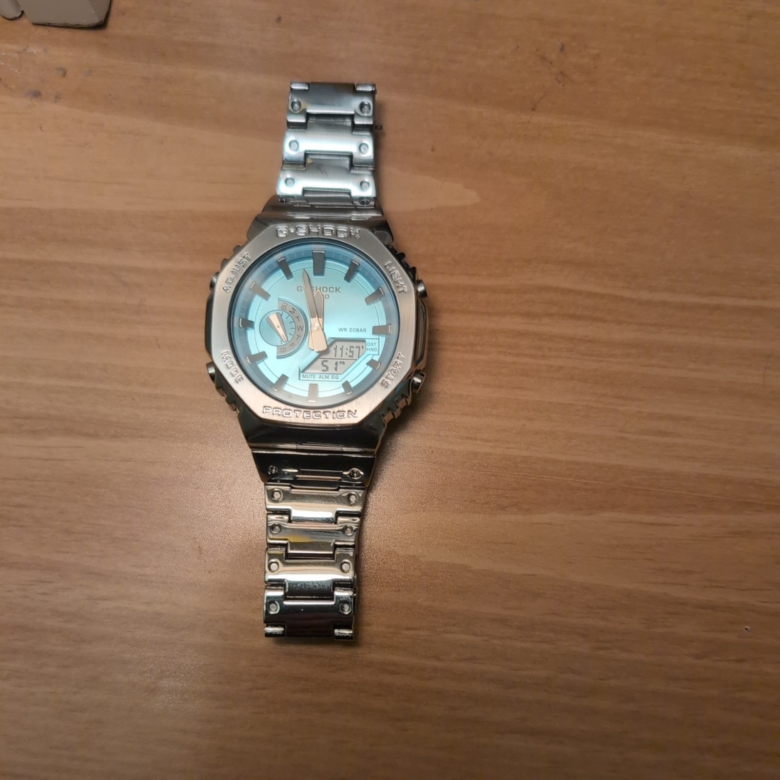 Casio G-Shock GM-B2100 Analog Digital Tough Solar SS Bracelet 200M