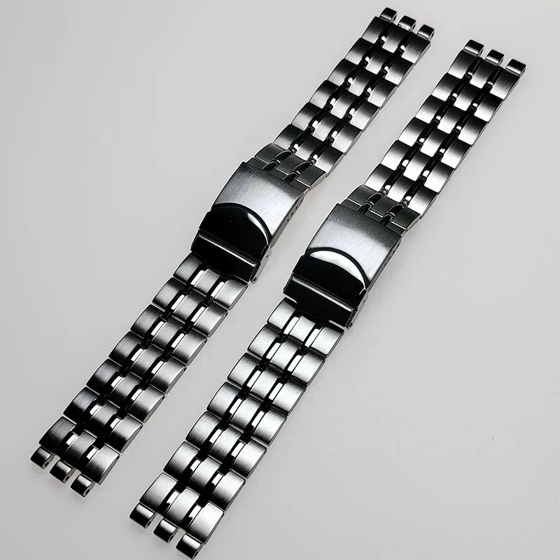19 21mm Stainless Steel Watch Band Strap For Swatch Bracelet + Folding Buckle