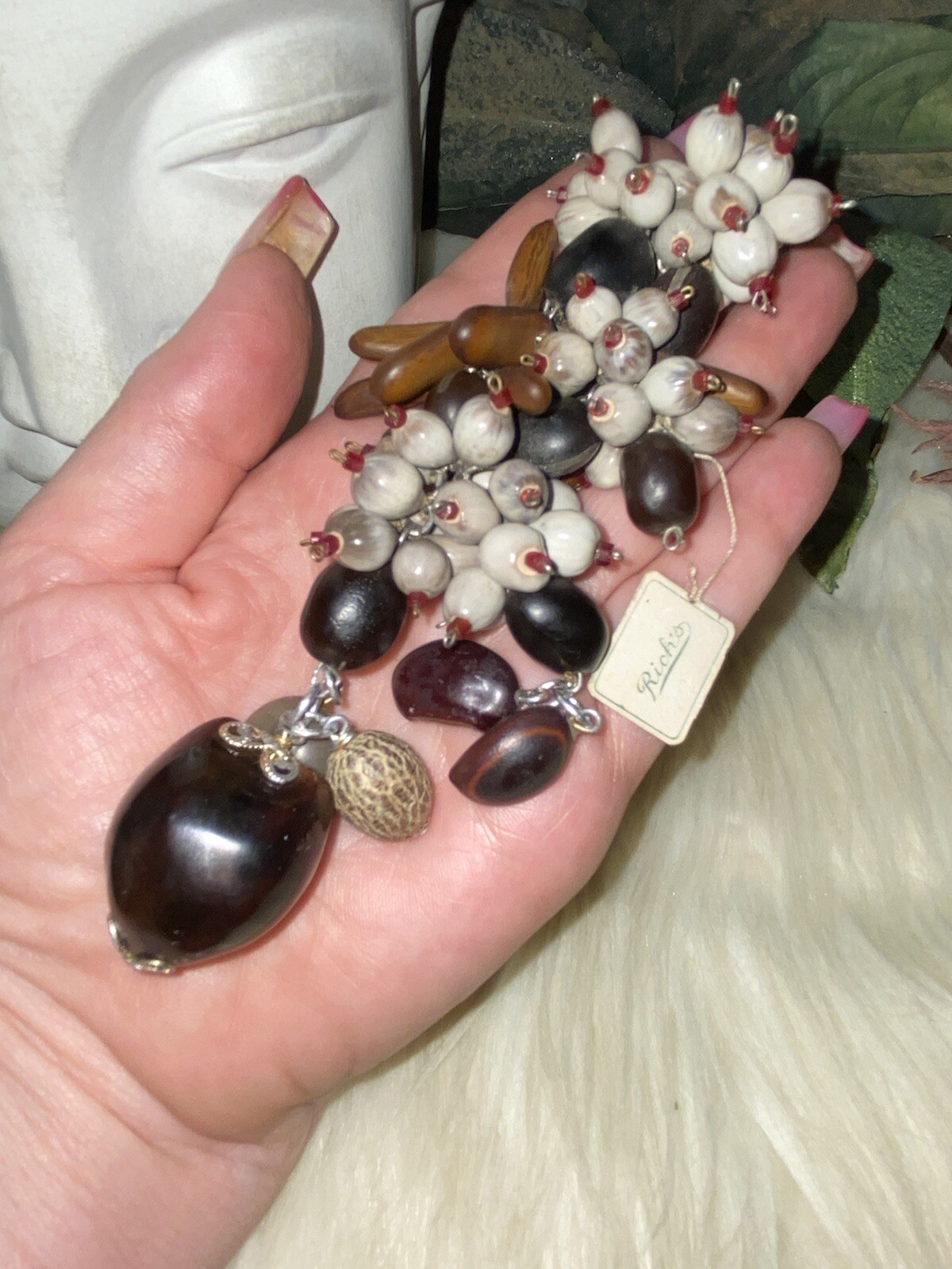 Miriam Haskell Ultra Rare Huge 5 1/2 inches Dangly & Drippy Whimsical Clip!! A19