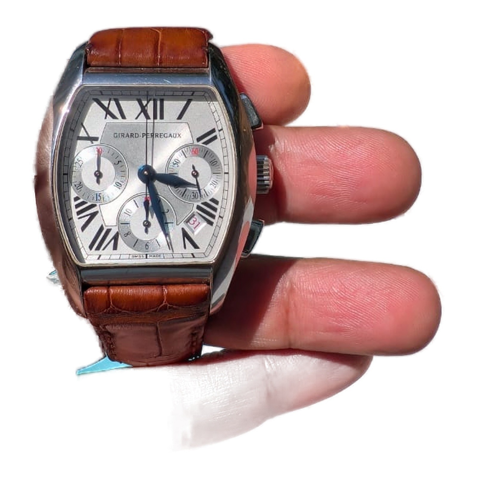 Girard-Perregaux Richeville Automatic Chronograph 27650 Steel 37mm White Dial