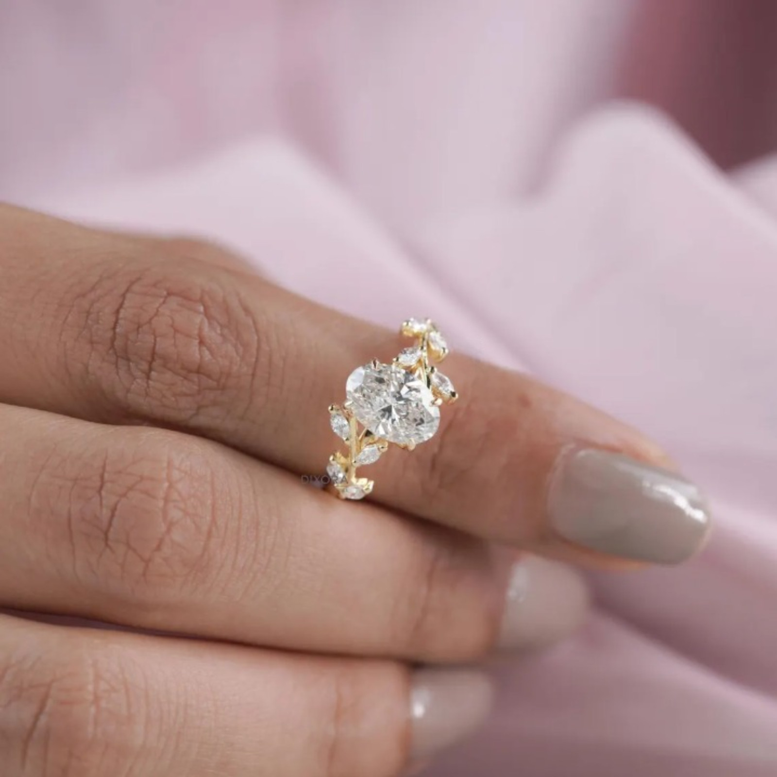 Solid 14k Yellow Gold 1.50 CT Lab Grown Diamond Ring | Oval Cut Certified Gift