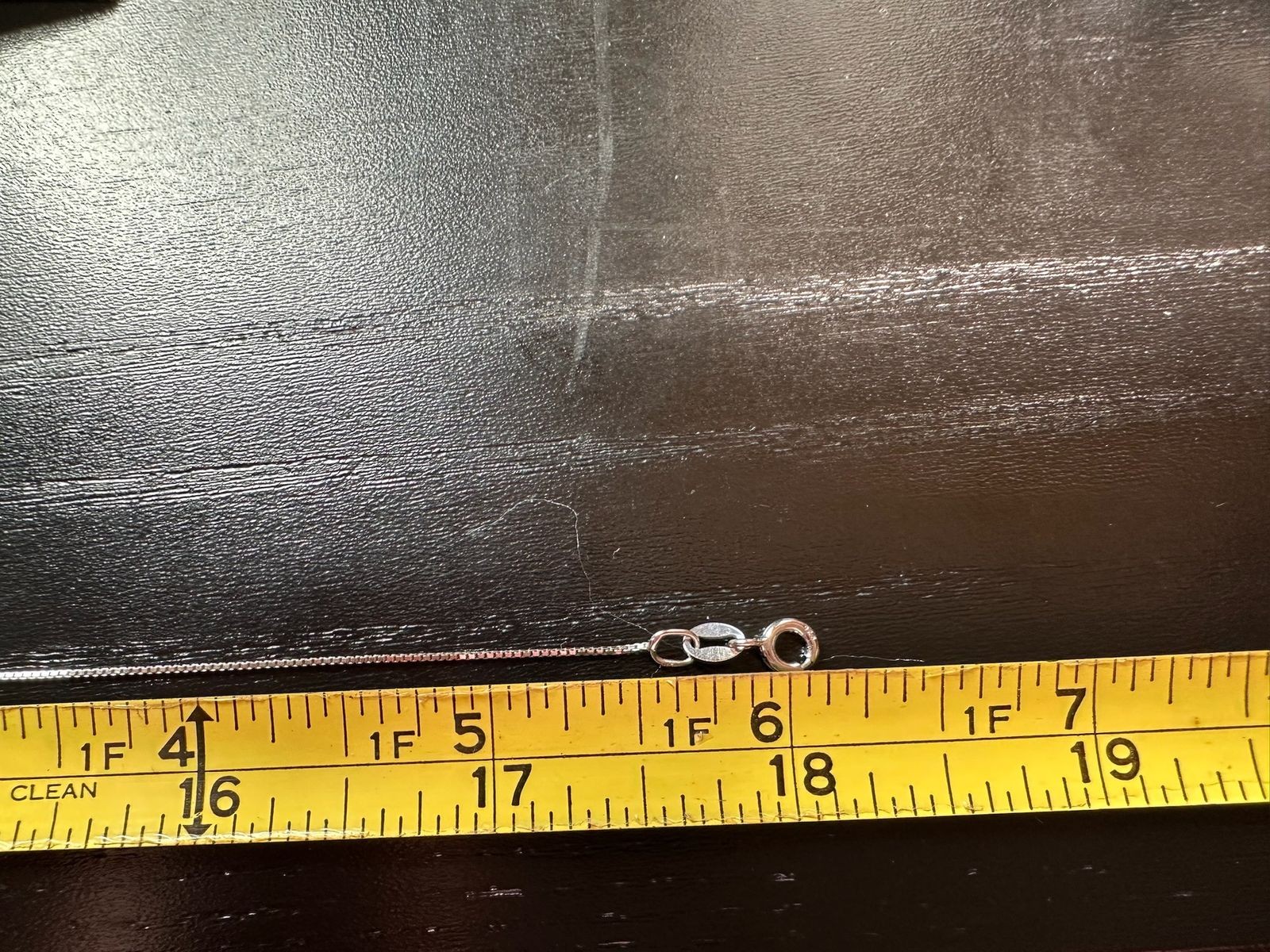 1.24g Vintage Sterling Silver 925 Box Chain Necklace 18 in M