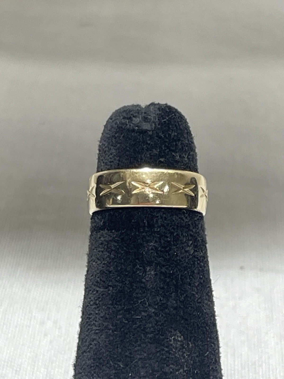 Vintage ArtCarved 14K Yellow Gold Wedding Band Ring 4.8g Engraved Size 5.75