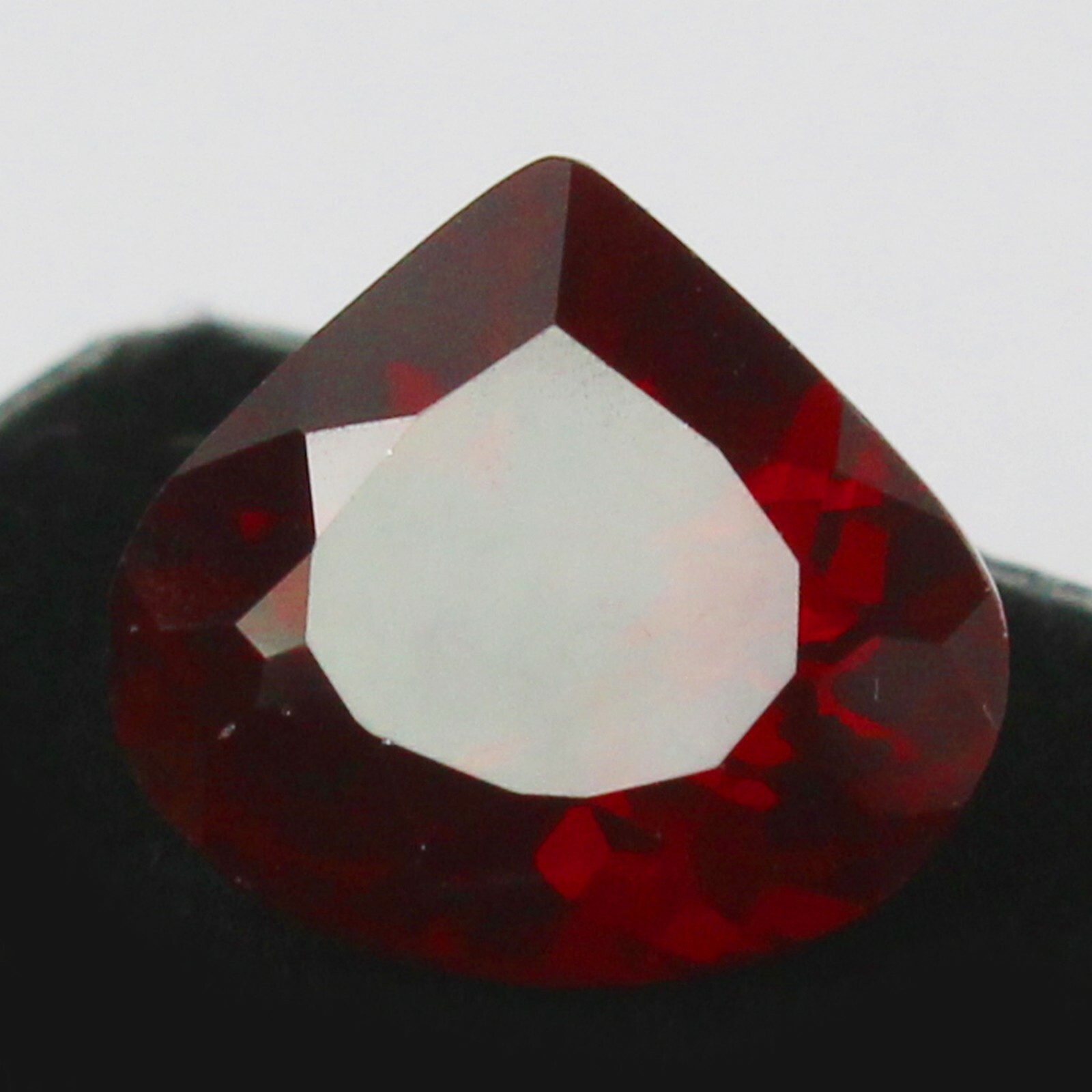 6.50 Ct Natural Certified Mogok Deep Red Ruby 11×10 mm Pear Unheated Loose Gems
