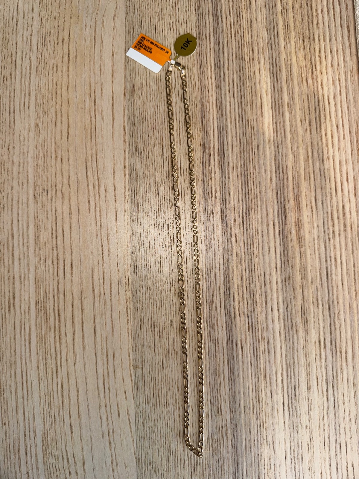 10k yellow gold figaro chain